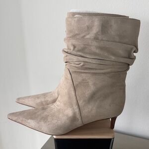 Michael Kors Tan Suede Heeled Boots